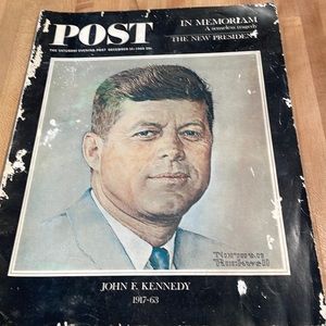 Vintage Saturday Evening Post JFK 1963